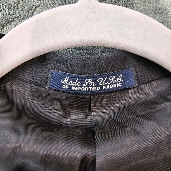 VTG Austin Reed London England Mens 40R Black Wool Rich Blend  Blazer - Picture 4 of 9